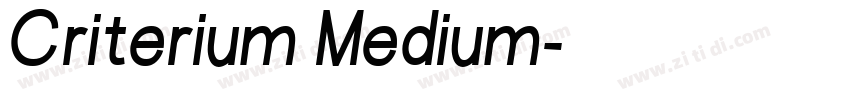 Criterium Medium字体转换